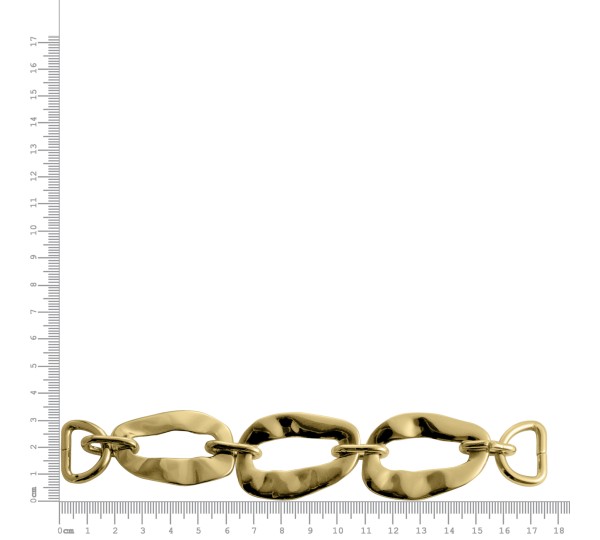 Montagem para Pulseira Orgânica Ouro 176mm