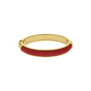 Pulseira Ouro com Acrílico Vermelho 68mm