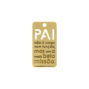 Pingente Medalha Pai Ouro 32mm