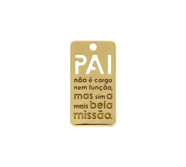 Pingente Medalha Pai Ouro 32mm