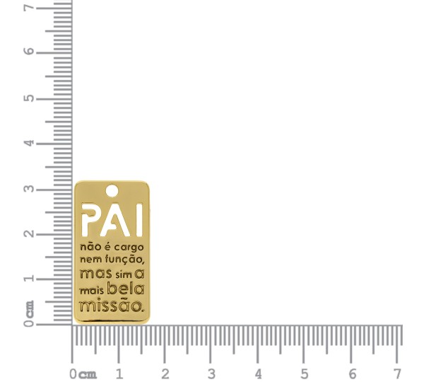 Pingente Medalha Pai Ouro 32mm