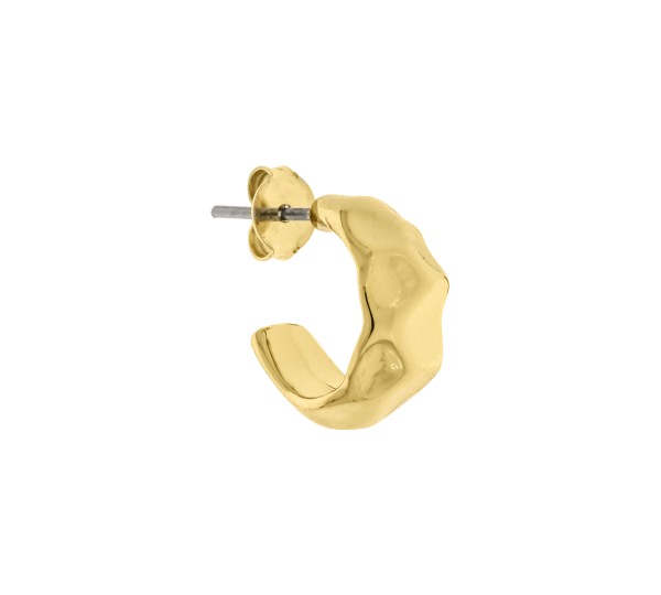 Brinco Argola Orgânica Ouro 14mm