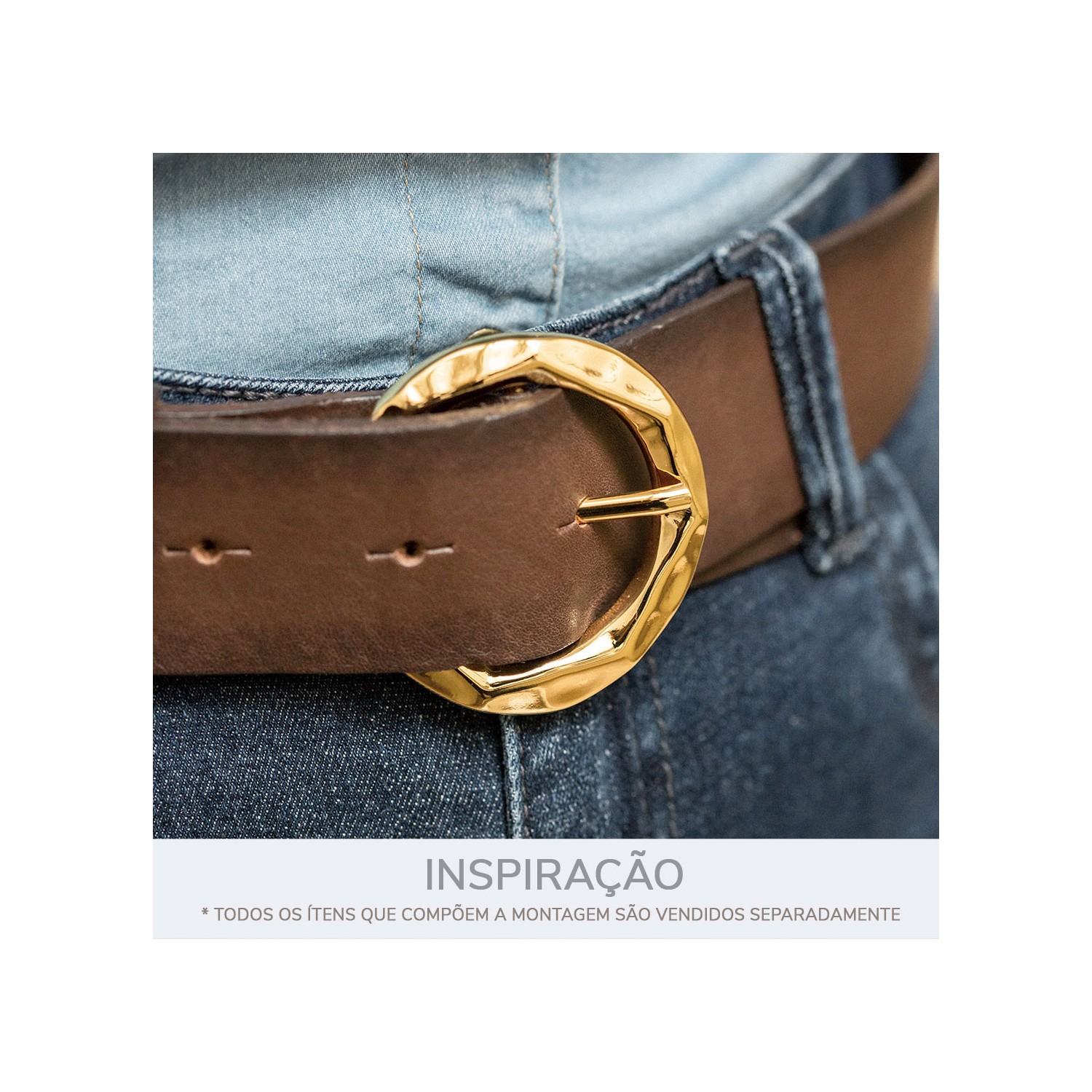 Fivela Martelada Ouro 58mm