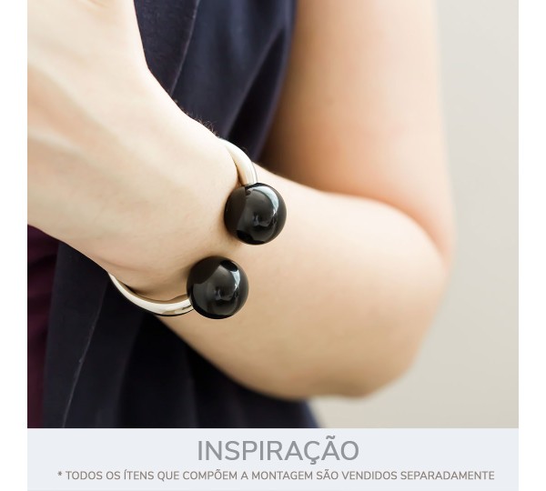Ponteira em Acrílico Preto 23mm