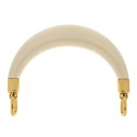 Alça para Bolsa Off White com Ouro 132mm