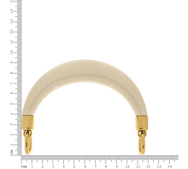 Alça para Bolsa Off White com Ouro 132mm