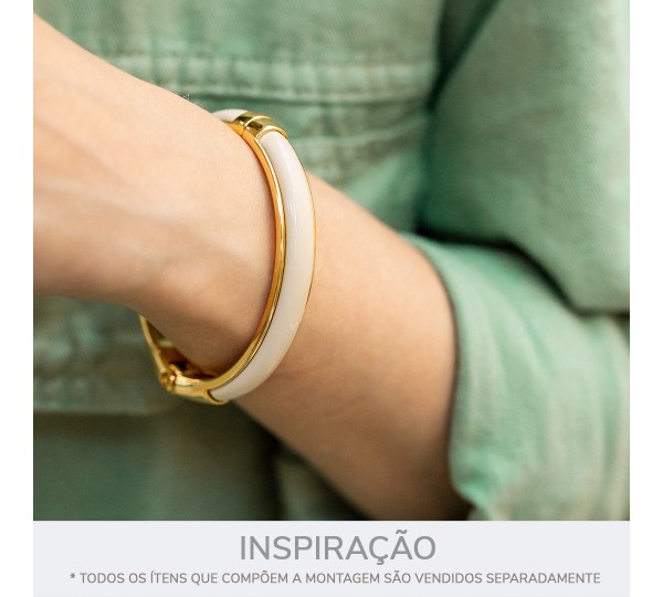Pulseira Ouro com Off White 68mm