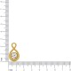 Pingente Infinito Ouro com Strass 26MM