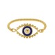 Pulseira Olho Grego Ouro com Azul 69mm