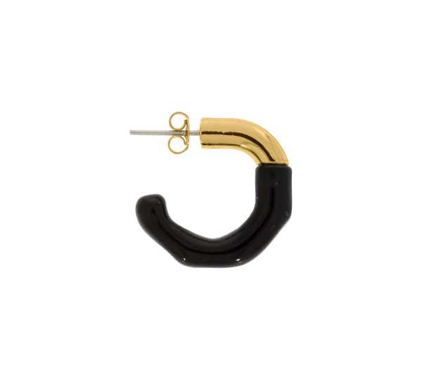 Brinco Dourado com Preto 24mm