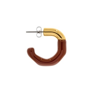 Base para Brinco Ouro com Aplique Marsala 24mm