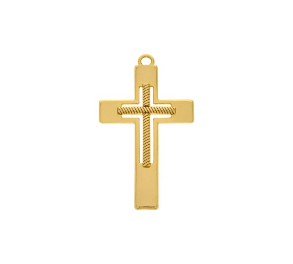 Pingente Crucifixo Ouro 46mm