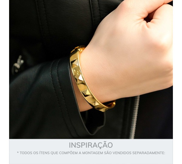 Pulseira Spike Ouro 70mm