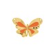 Pingente Borboleta Ouro com Coral 60mm