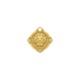 Pingente Signo Leão Ouro com Cristal 26mm
