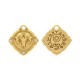 Pingente Signo Aries Ouro com Cristal 26mm