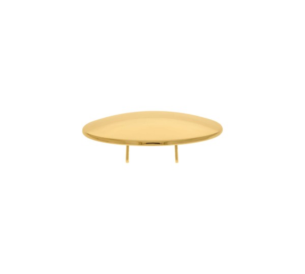 Placa Redonda Ouro com Garra 41mm