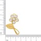 Pingente Floral Ouro com Strass 43mm