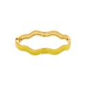 Pulseira Onda Ouro com Amarelo 68mm