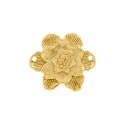 Pingente Flor com duas saídas Ouro 48mm