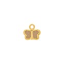 Pingente Borboleta Ouro com Nude 13mm