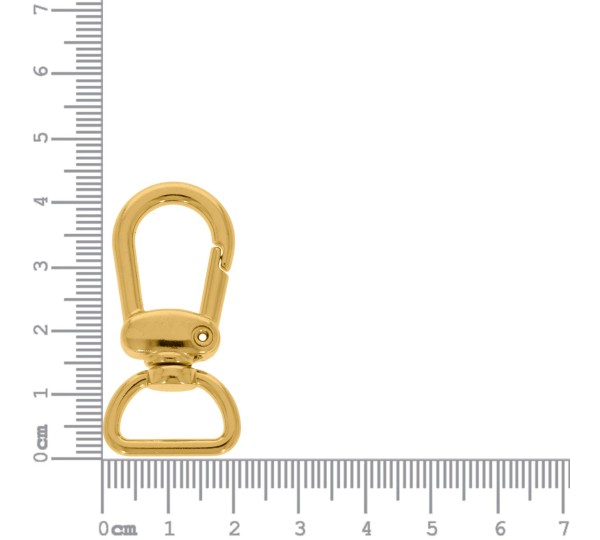 Mosquetão Ouro 43mm com Abertura 15mm