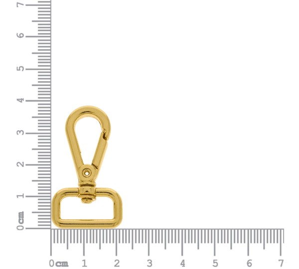 Mosquetão Ouro 39mm com Abertura 16mm