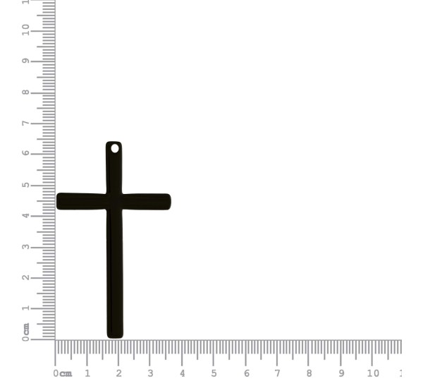 Pingente Cruz Preta 64mm