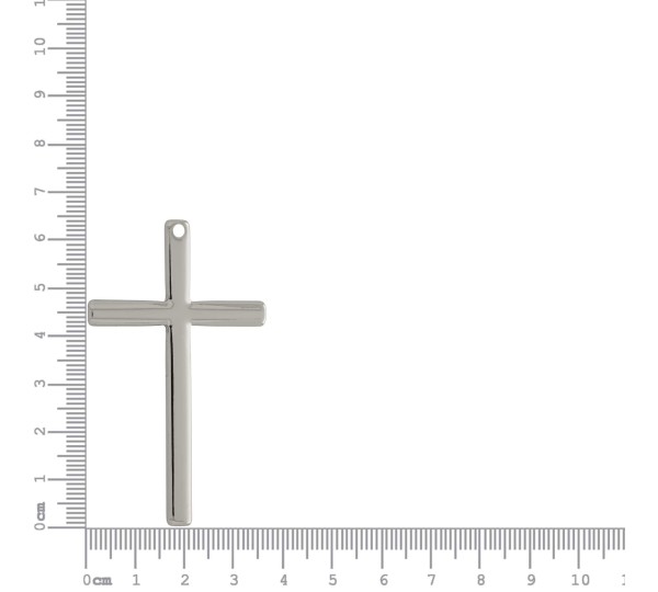 Pingente Cruz Níquel 64mm