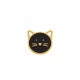 Pingente I Love Cats Ouro com Preto 16mm