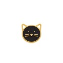 Pingente I Love Cats Ouro com Preto 16mm