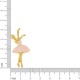 Pingente Bailarina Ouro com Rosa 43mm