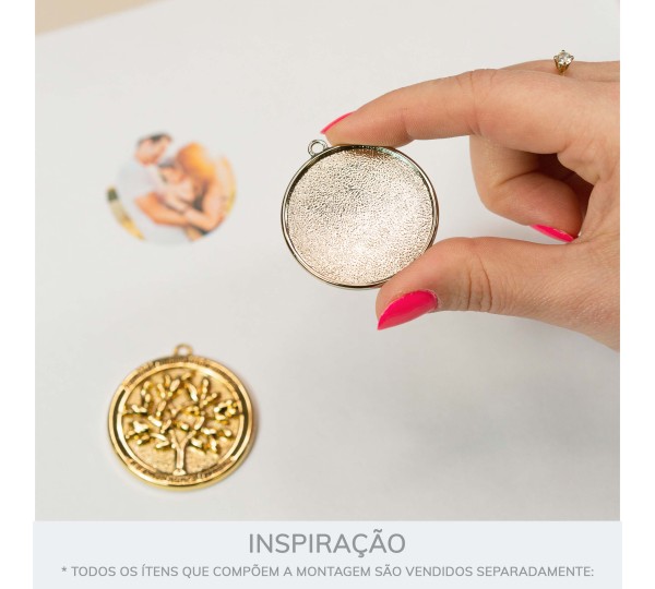 Pingente Árvore da Vida Níquel para Personalizar 42mm