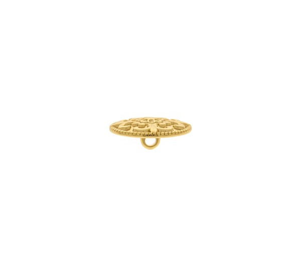 Botão Flor Para Costura Trabalhado Ouro 19mm