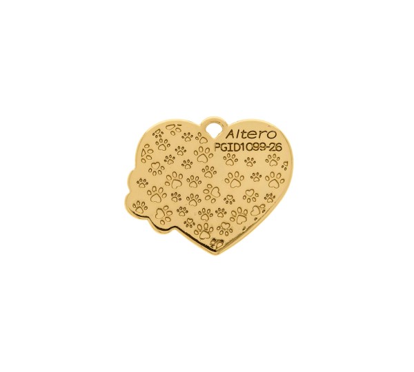Pingente Coração Pet Ouro 22mm