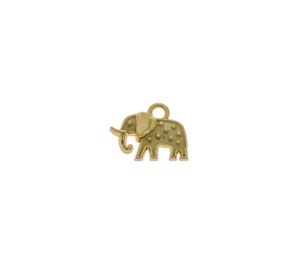 Pingente Elefante Ouro Claro 17mm