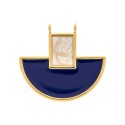 Pingente Ouro com Azul 66mm