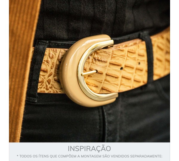 Fivela Ouro com Avelã 64mm