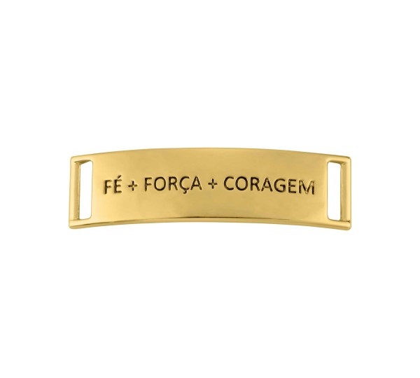 Bridão Fé, Força e Coragem Ouro 51mm