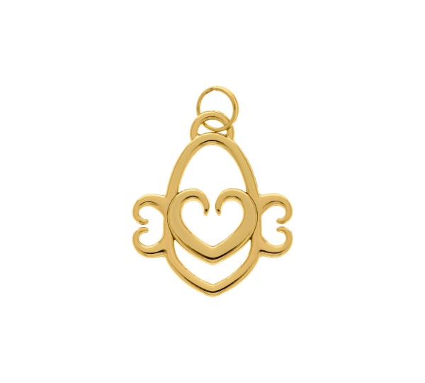 Pingente Arabesco Ouro 27mm