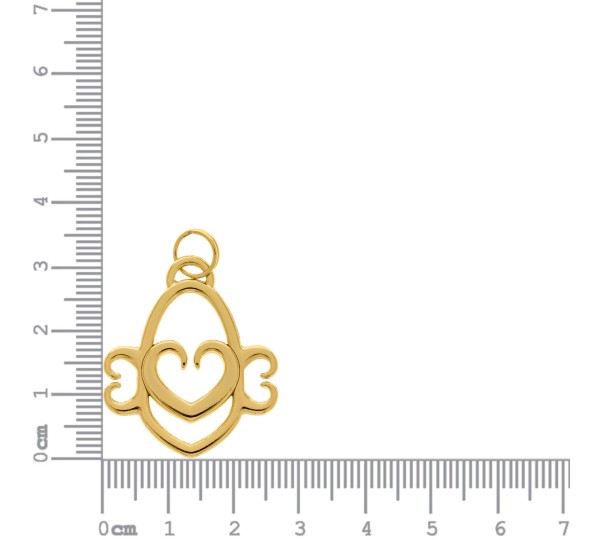 Pingente Arabesco Ouro 27mm
