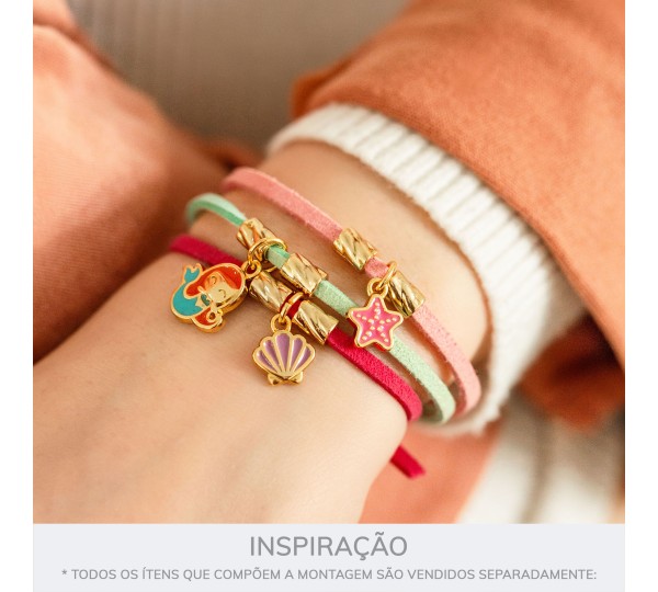 Conjunto Pingentes Pequena Sereia Ouro