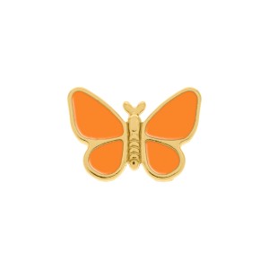 Passador Borboleta Ouro com Laranja 19mm