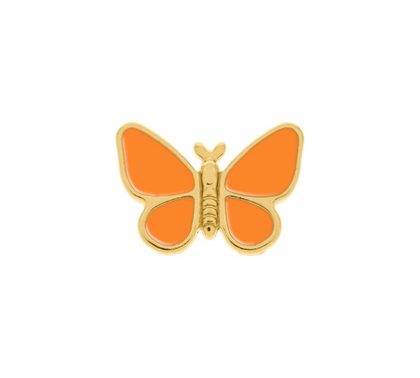 Passador Borboleta Ouro com Laranja 19mm