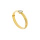 Pulseira Glam Ouro com Pedra Rivoli 68mm