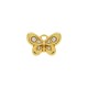 Pingente Borboleta Ouro com Strass 21mm