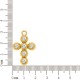 Pingente Cruz Ouro com Strass 32mm