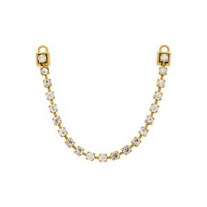 Corrente de Strass Ouro 14cm