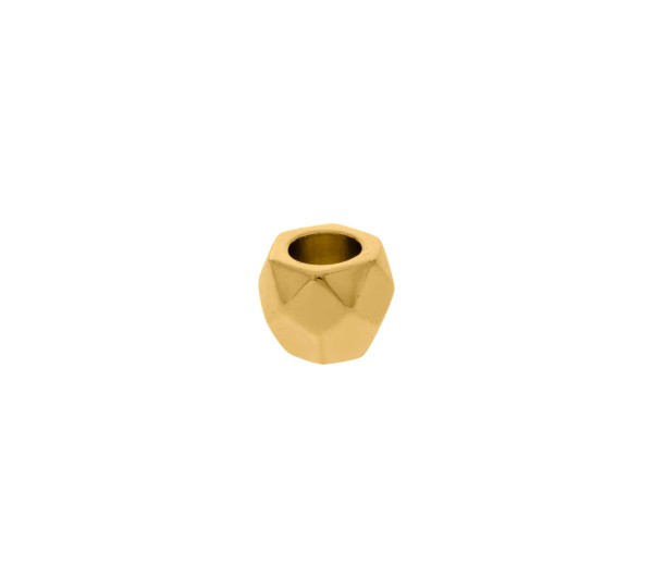 Ponteira Facetada Ouro 10mm