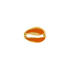 Pingente Búzio Ouro com Laranja 18mm